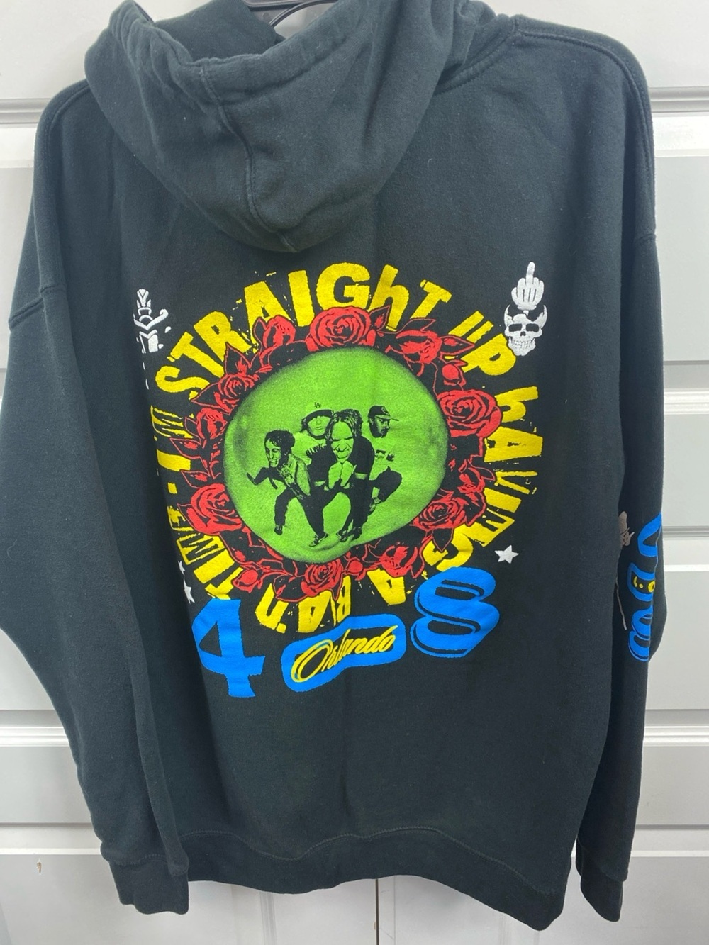 408 Orlando Skull Hoodie XL Independent Trading Co Skate Grunge Straight Up Bad